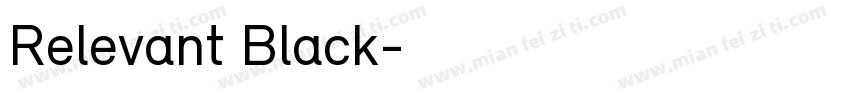 Relevant Black字体转换
